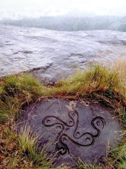 Bronze Age stoneworks located on the Woodhouse Crag on the northern