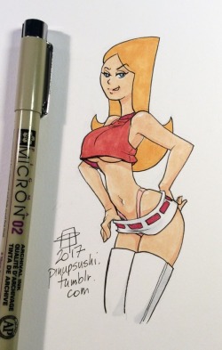 pinupsushi:Trashy Candace tiny doodle - who, after a major growth