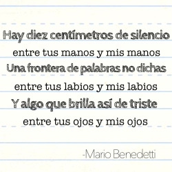 sonriealguientemira:  Soledades- Mario Benedetti on We Heart