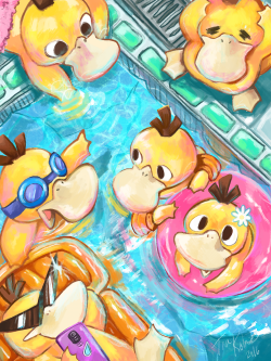 iris-sempi:  PSYDUCK PARTY!  Junichi Masuda asked for me to draw