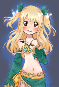 xmayuu:  Lucy from Fairy tail, this is fanart from last year