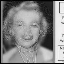 If ur eye sight is normal u would see Albert Einstein if ur near