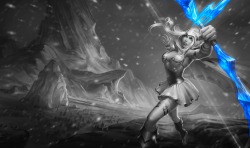 Monochromatic Splash Art:  Freljord Ashe by AODRG 