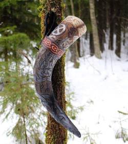 ancestorsofthenorse:  A custom made drinking horn by Grimfrost