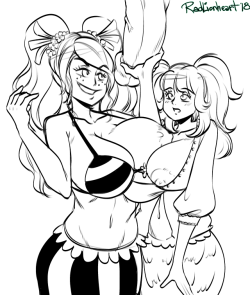 radlionheart:Ishilly and Hiramera from One Piece commission