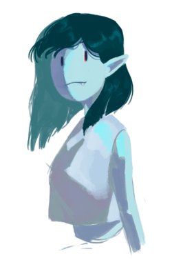 voyagehour:  a sketch i did last night of marceline. stakes was