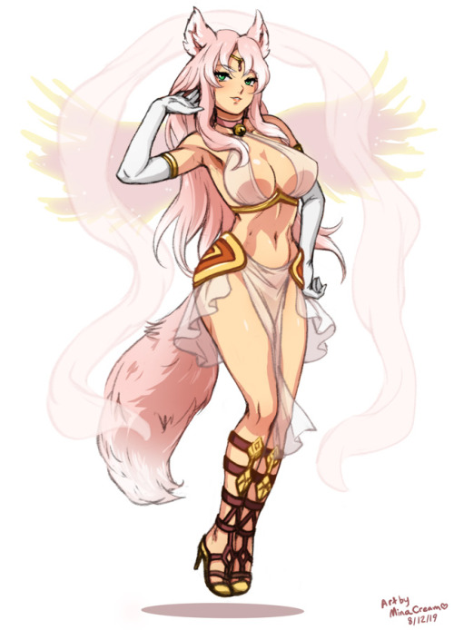   #587 OC Eiru Character design for client. Goddess and summer