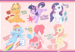 kawaii-rainbow-pony:   ＭＡＮＥ６ by 昭太郎  