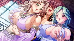 pixel-game-porn:  Ecchi hentai illustration of two oppai hentai