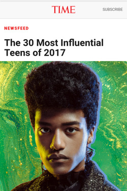 multiculturalmodels:  TIME’s 30 Most Influential Teens of 2017