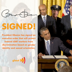 glaad:  Today, President Obama signed an executive order that