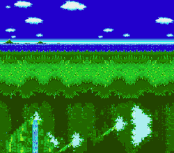 sonichedgeblog:  The background of Angel Island Zone, from ‘Sonic