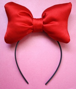 shop-cute:  “Call Me Miss Mouse” Red Bow Headband