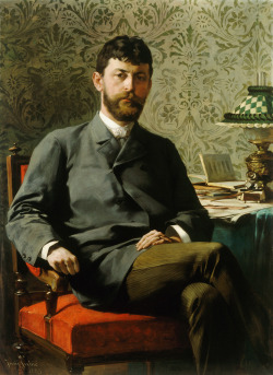 Jurij Subic (1855-1890)  portrait of Dr. Ivan Tavčar,1885