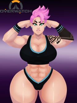 ladycandy2011:  overwatch fanart of Zarya 