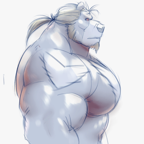 kumaclaw:  Trying a ponytail on my bear, Noir. I likes it. :] 