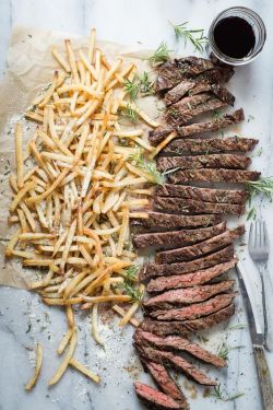 life1nmotion:  Easy grilled skirt steak served with Parmesan