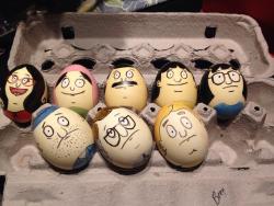anochtheterrible:so i made some bob burgers eggs for easter