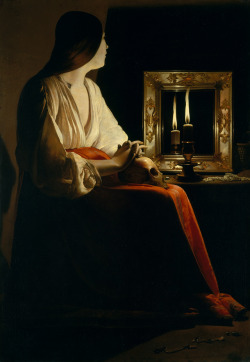 spoutziki-art:    Georges de La Tour - The Penitent Magdalen,