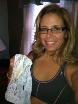 stunningmilf:  Her soaked panties from her bf sexting her at