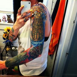 nerdtattoos: My Doctor Who sleeve in the works by Chris McMillen