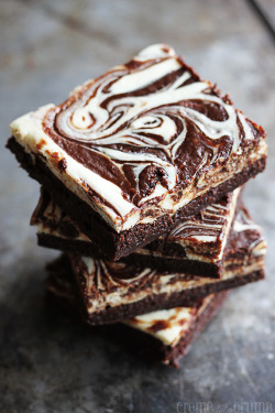 do-not-touch-my-food:  Peppermint Cheesecake Swirl Brownies