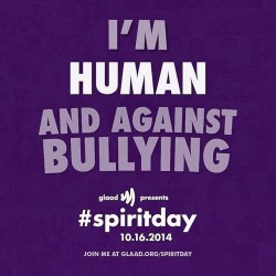 ryancassata:  Stand up against bullying! #spiritday