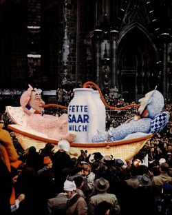 In the parade of satirical floats, most of them mocking politics,