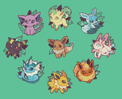 pidie:Eevees! Soon to be available buttons ; )