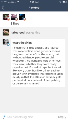 No, in fact rape should not be treated like every other crime