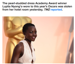 buzzfeed:  Somebody Stole Lupita Nyong’o’s 贶,000 Oscar