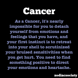 zodiacsociety:  Cancer Facts 