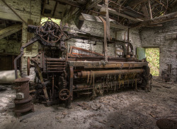 :  Abandoned cotton mill, Wales. 