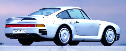 carsthatnevermadeit:  Porsche 959, 1986. The 959 series wasÂ manufactured from 1986 to 1993, initially as a Group B rally car and as a road car designed to satisfy FIA homologation regulations requiring production of at least 200 units. It was seen asÂ th