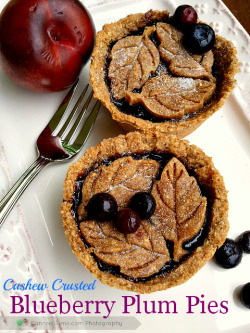 veganinspo:  Cashew Crusted Blueberry Plum Mini Pies