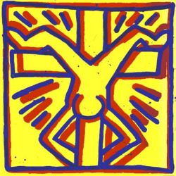 museumuesum:  Keith Haring  Untitled, 1984  dayglo paint