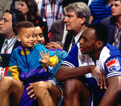 nailforyourcoffin:  Young Stephen Curry with father Dell Curry