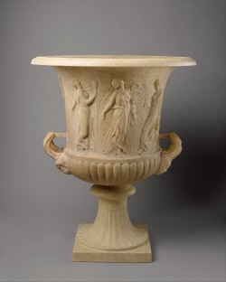 via-appia:  Marble calyx-krater, reliefs of maidens and dancing