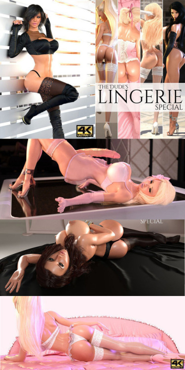 You know those bonus shots I sometimes like to include with my sets? Well, here’s a whole set full of them! The Dude gives you 60 pages of great pin-ups featuring some of your favorites! Lingerie Special  http://renderoti.ca/Lingerie-Special