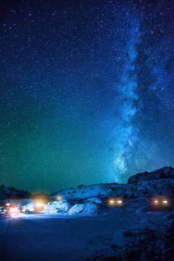 spaceexplorationphotography:  Milky way over the HimalayasSource: