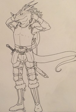 whimsicalaesthetics:  I drew my Argonian from Oblivion, because