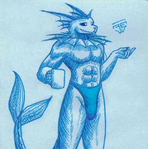 Had to try making a male Vaporeon. Hush about the meme nowPosted