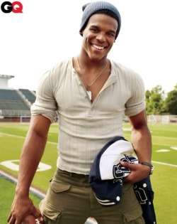 morganacarta:  Cam Newton is smiling at you. Photo courtesy of GQ  