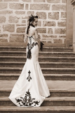 bedazzledbodybag:  Gothic victorian wedding dress.