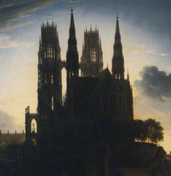 socialpsychopathblr:  Gothic Cathedral by the Waterside, 1813,