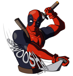 puffwiggly:  Deadpool, drawn in about an hour/hour and a half!