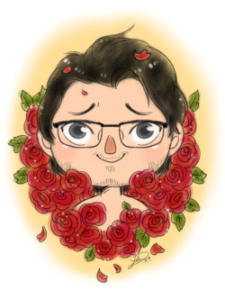 misslisachan:  Mark surrounded by roses, because why the f*ck