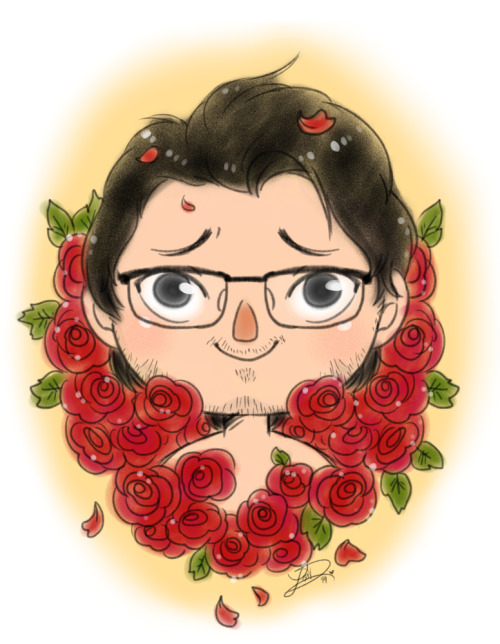 misslisachan:  Mark surrounded by roses, because why the f*ck not?! XDDD