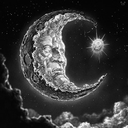 whitesoulblackheart:  Moon and Sun by Papierpilot (Please leave