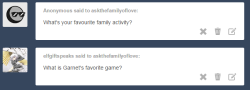 askthefamilyoflove:  Ruby: We like playing games with eachother,